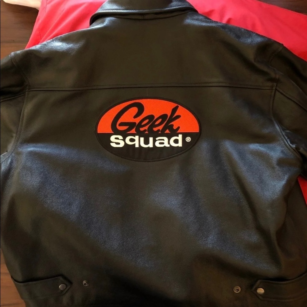 Geek Squad Leather Jacket—Size XL